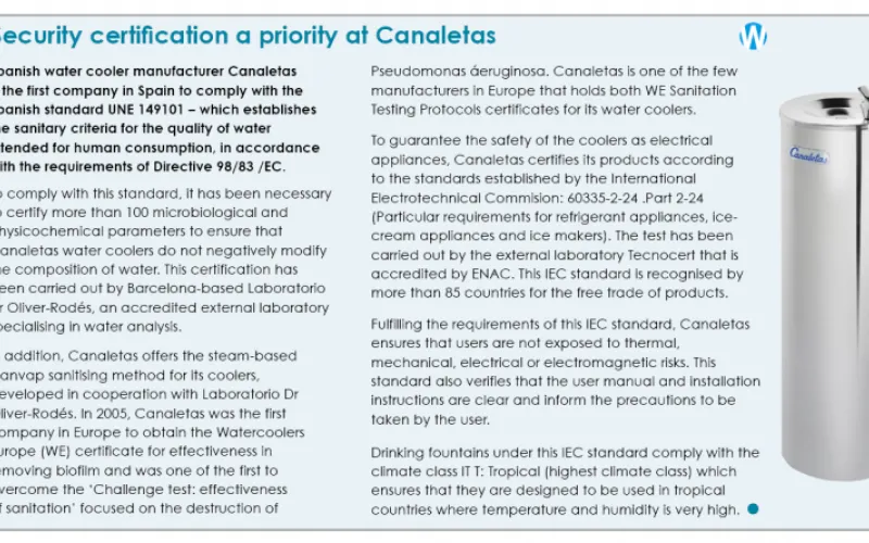 Para garantizar la seguridad de sus fuentes Canaletas certifica sus productos con la normativa IEC 