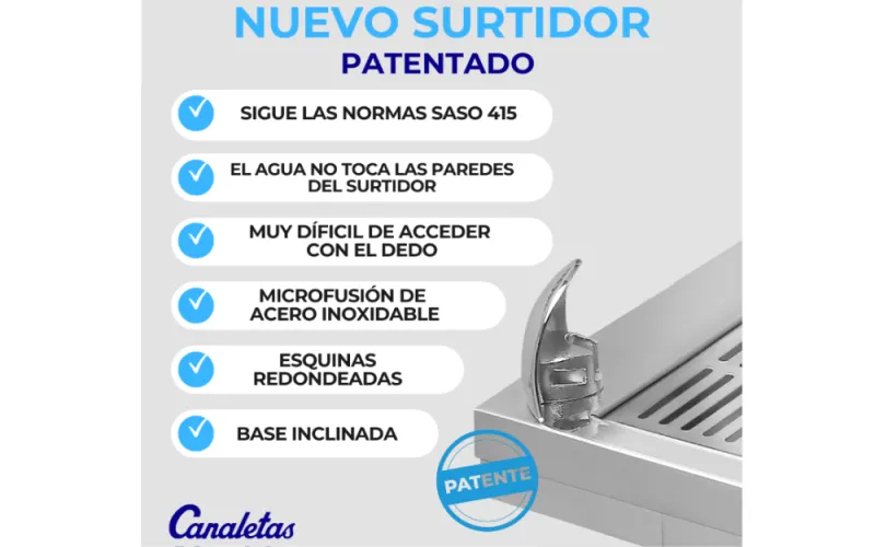 Canaletas presenta su Innovador Surtidor de Agua Patentado 